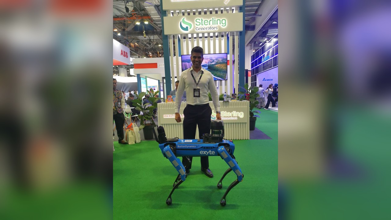 Boston Dynamics robotic dog demonstrated by Exyte on the Data Centre World Asia show floor